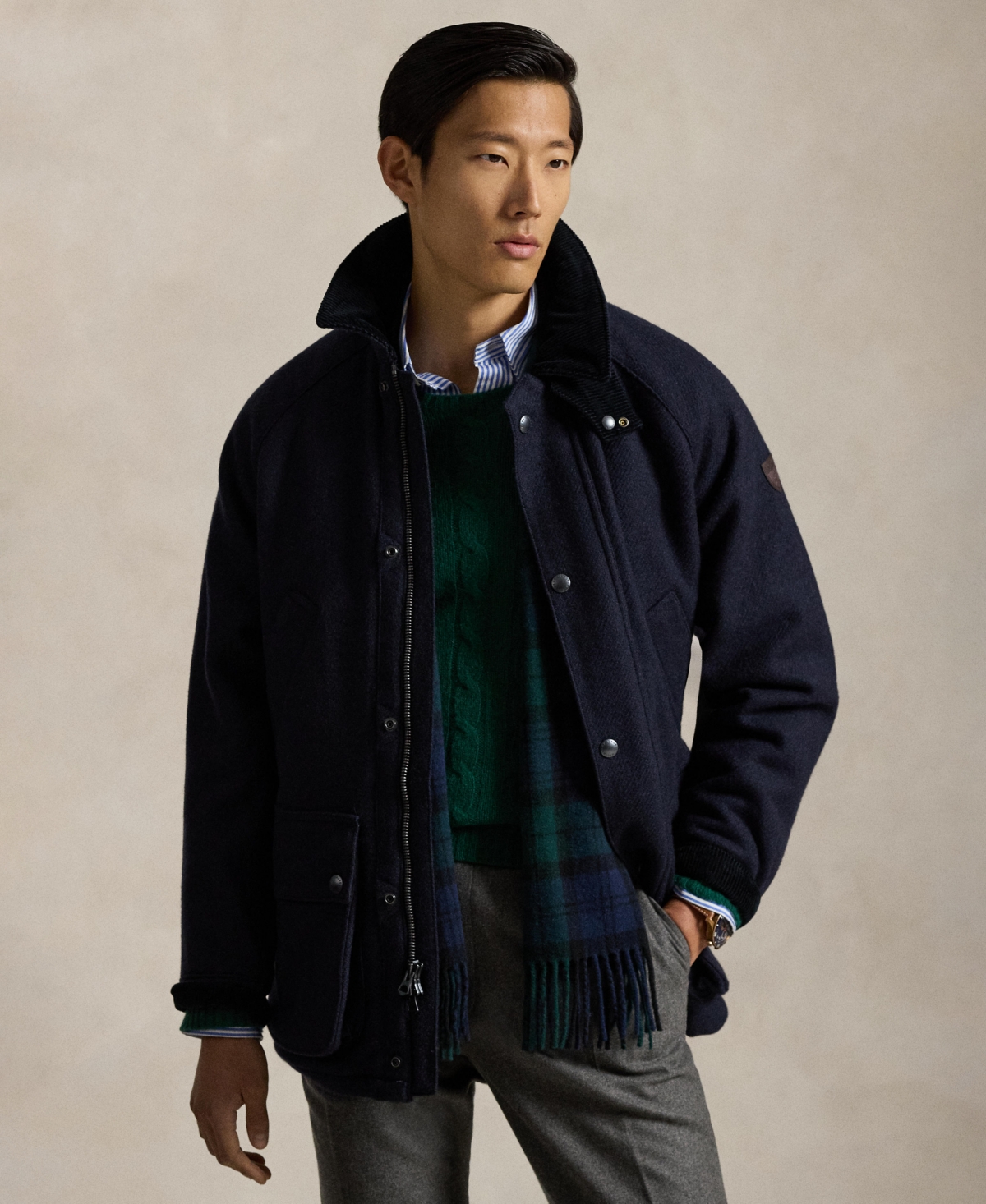 Polo Ralph Lauren Men's Langdon Corduroy Barn Coat In Blue