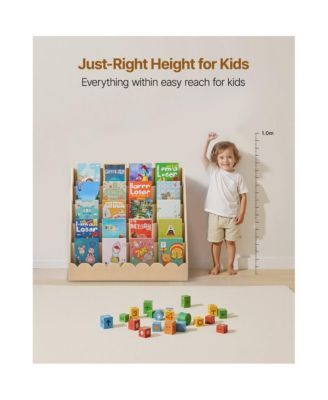 5-Tier Montessori Toddler Bookcase with Front-Facing Shelves