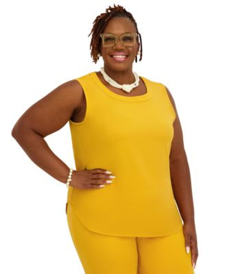 Women's Crewneck Sleeveless Top, Regular and Plus Size