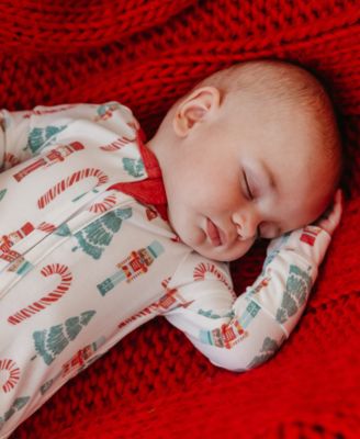 Baby Boys' and Girls' Nicholas Printed Zip-Up Footed Pajamas