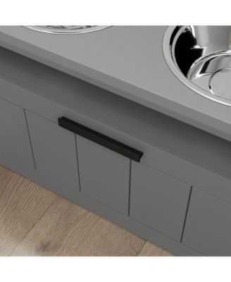 Elevated Dog Bowls, Raised Dogs Bowl Sd with 25L Storage Drawer