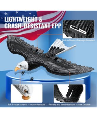 RC Plane, 2.4GHz 2-Channel Eagle Airplane with 6-Axis Gyro, 2 Batteries, Ready-to-Fly Glider