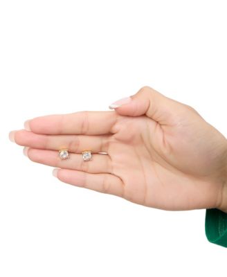 Mickey & Minnie Santa Necklace & Stud Earrings Set, Gold Tone