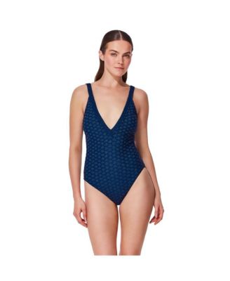 Women's Scaled Up Deep V Knit One Piece
