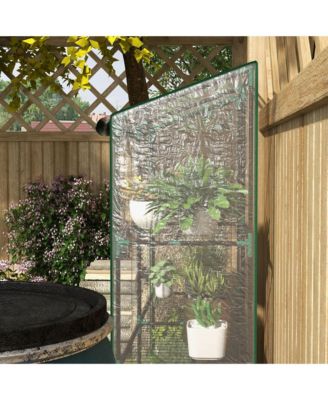 Lean-to house with 3 Tier Shelves, Portable house