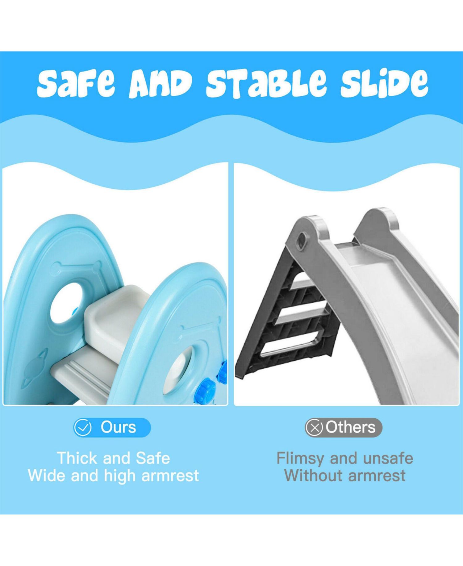 Ages 1+ Freestanding Anti-Slip Climber Slide