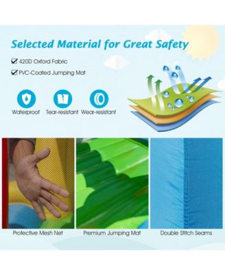 Baseball-Themed Inflatable Bounce House with Ball Pit, Ocean Balls, and 735W Blower