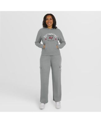Women's Gray Tampa Bay Buccaneers Waffle-Knit Hooded Shirt & Pants Lounge Set