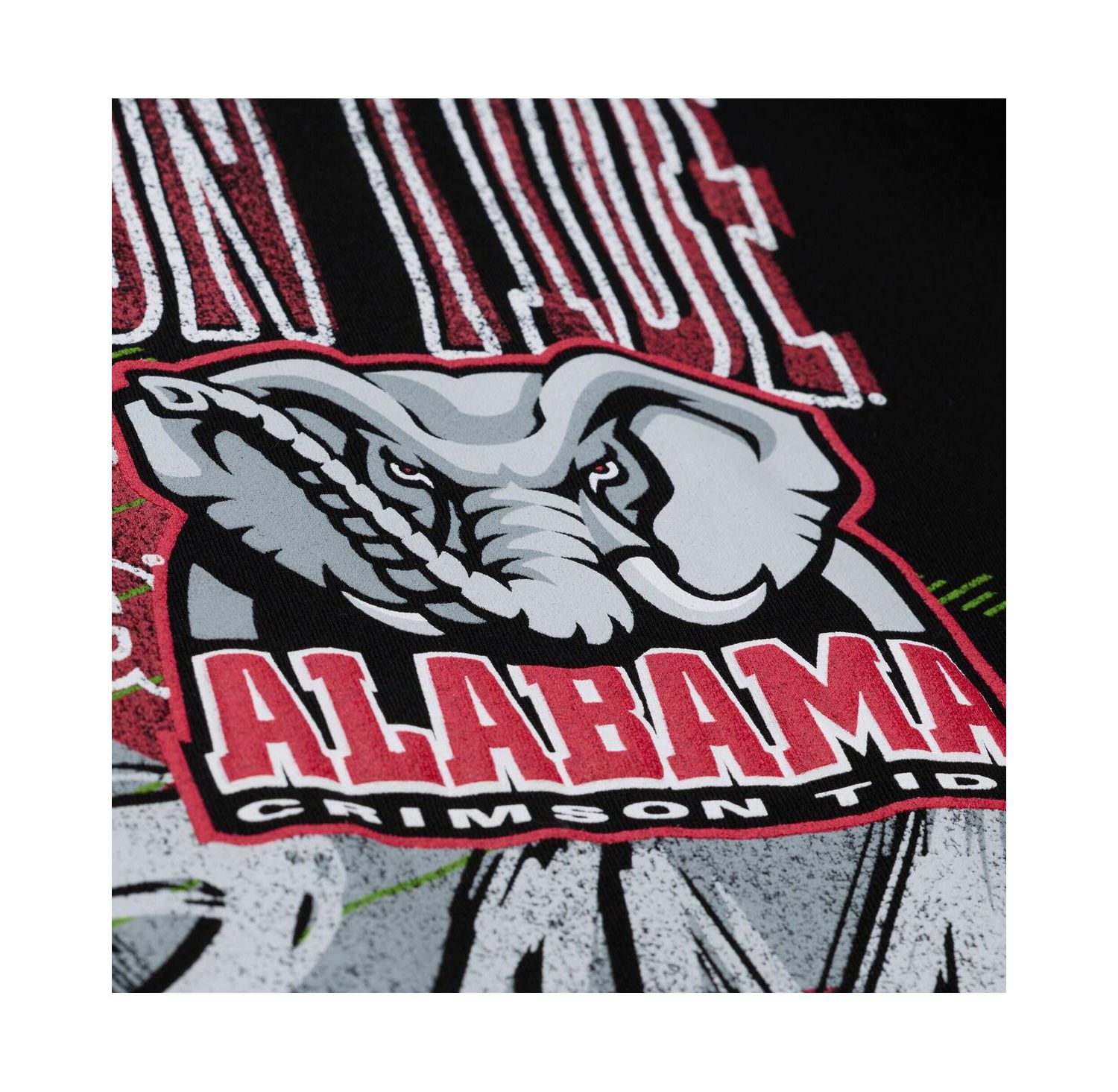 Men's Black Alabama Crimson Tide Half Time Fleece Crewneck Sweatshirt