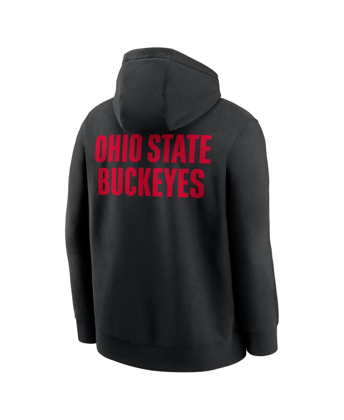 Nike Men's Black Ohio State Buckeyes Basketball Two-Hit Club Fleece Pullover Hoodie