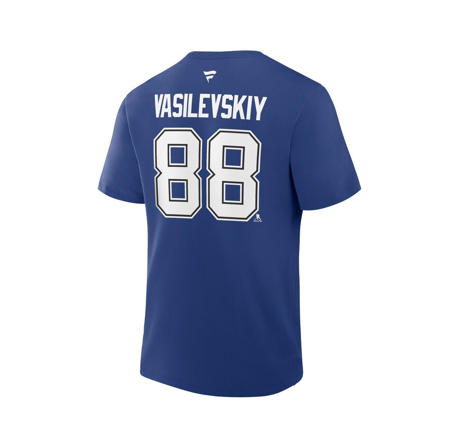 Men's Andrei Vasilevskiy Blue Tampa Bay Lightning Authentic Stack Name & Number T-Shirt