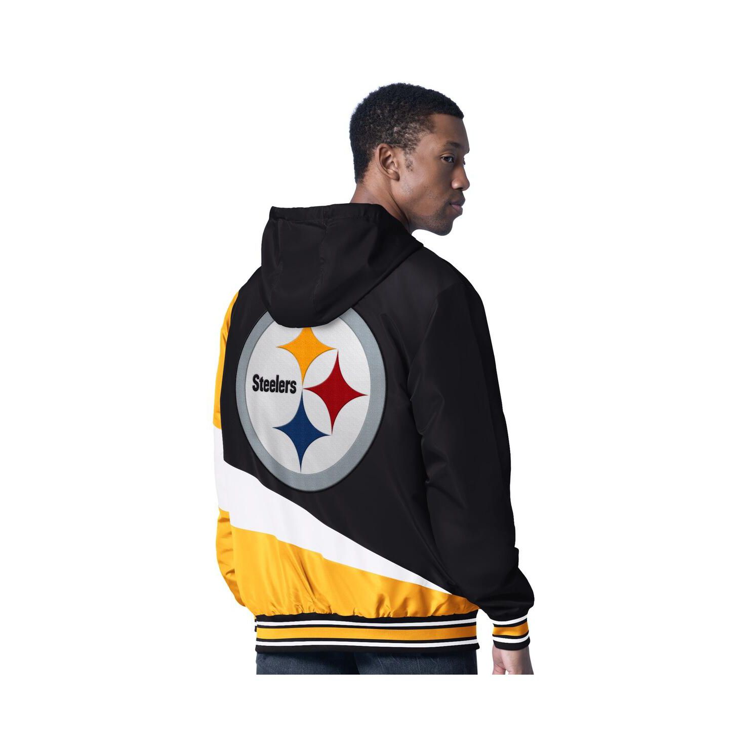 Мужская куртка G-III Sports by Carl Banks Black/Charcoal Pittsburgh Steelers Dual Threat Reversable Full-Zip Hooded — фото 2