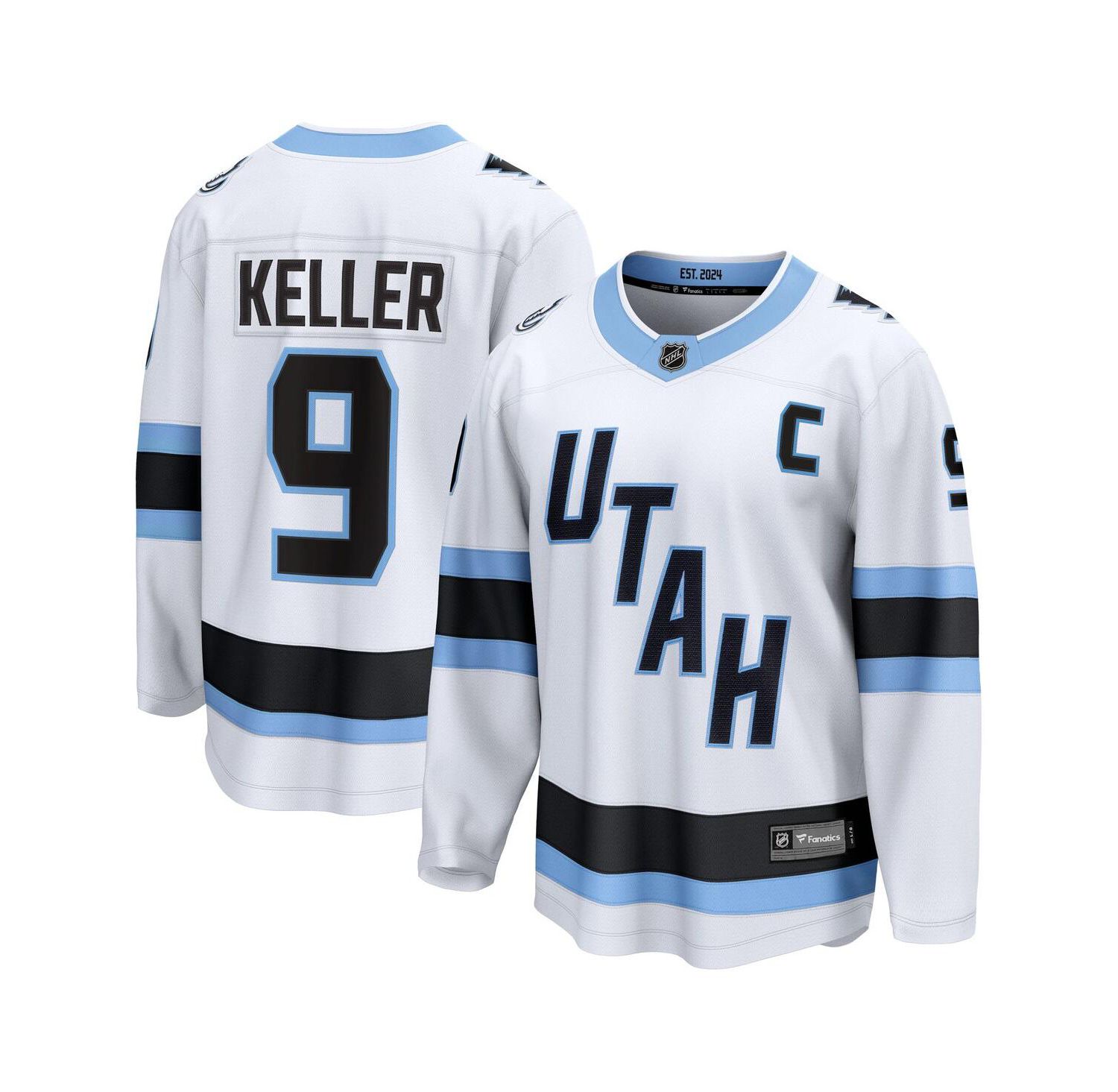 Men's Clayton Keller White Utah Mammoth Away Breakaway Player Jersey