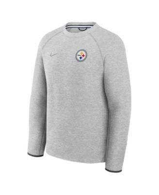 Men's Heather Gray Pittsburgh Steelers Tech Fleece Raglan Sweatshirt
