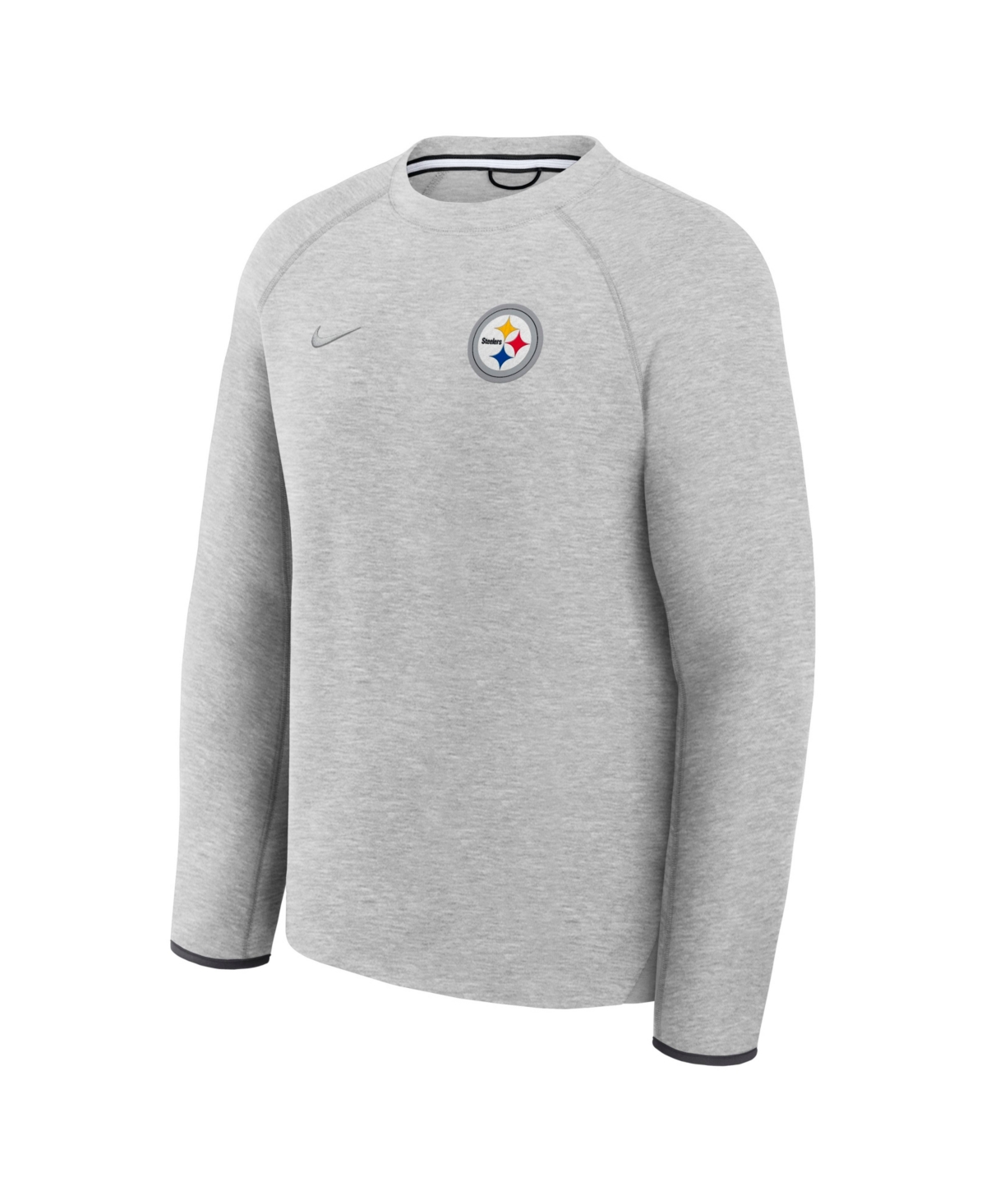 Nike Men's Heather Gray Pittsburgh Steelers Tech Fleece Raglan Sweatshirt