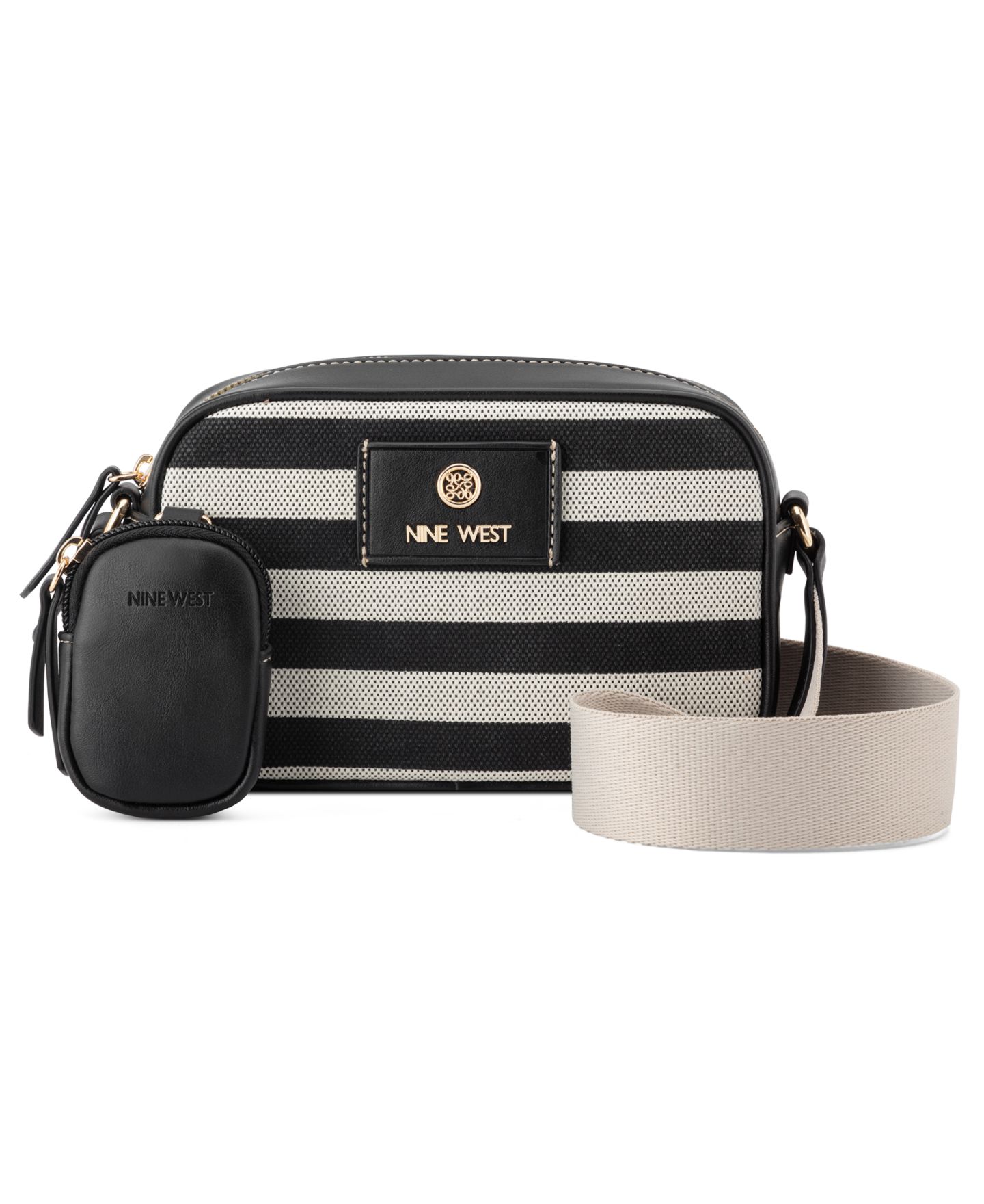 Женская сумка Nine West Cosima Camera Small Crossbody, цвет: Натуральный чёрный — фото 1