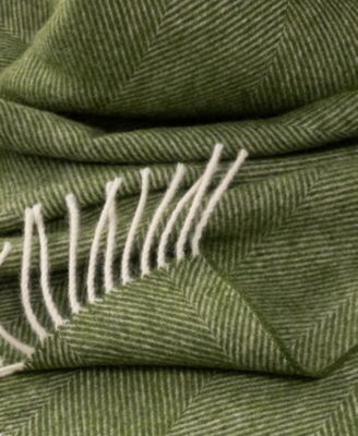 Shetland Lambswool Herringbone Throw, 55" x 72"