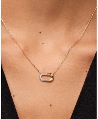 Gold Pendant - Blake Necklace Mini Micropave