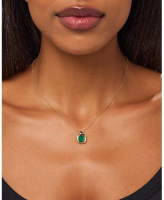Gold Pendant - Clara Pendant Green Onyx