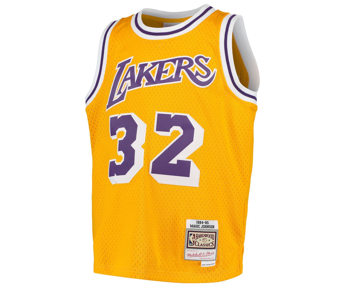 Детская джерси Mitchell & Ness Magic Johnson Los Angeles Lakers Hardwood Classic Swingman — фото 2