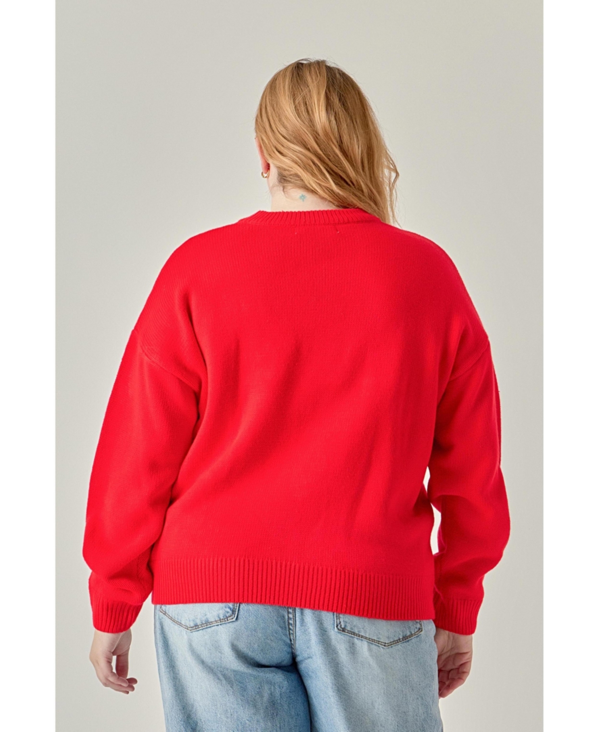 English Factory Women's Rhinestone Bow Knit