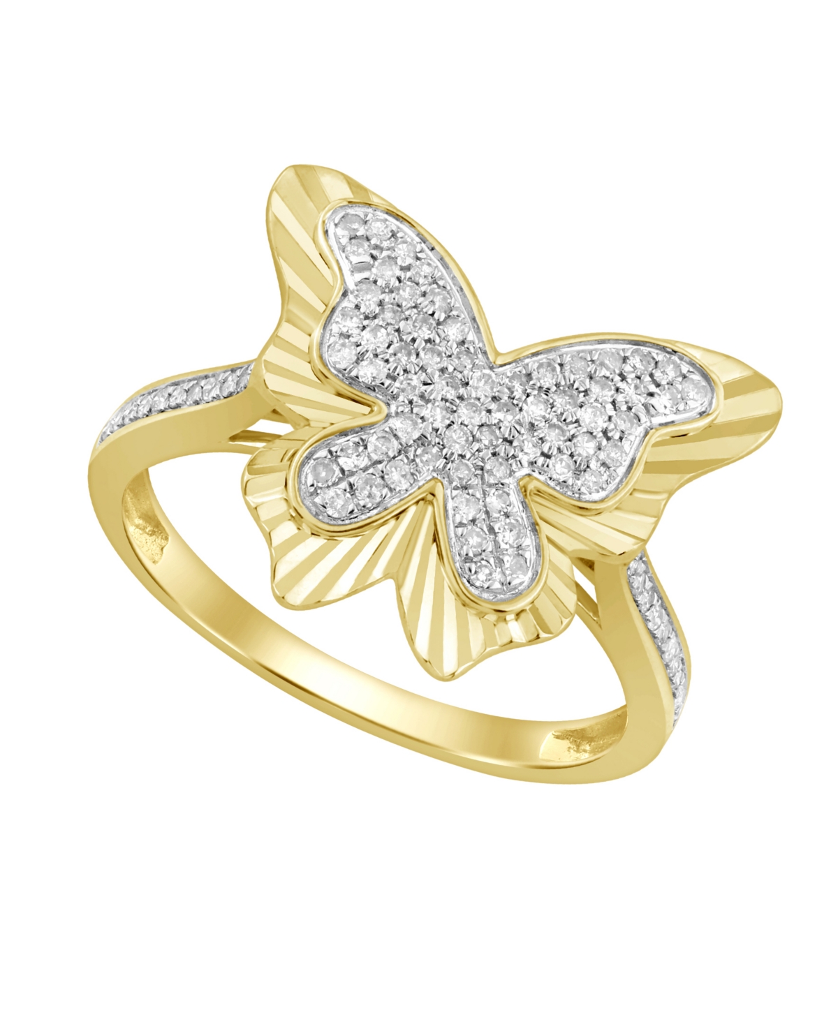 Macy's White Diamond Ring (1/4 ct. t.w.) in 10k Yellow Gold