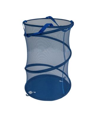 Pop-Up Mesh Laundry Hamper, Blue