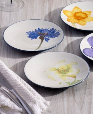 Set of 4 Colorwave Mini Floral Appetizer Plates