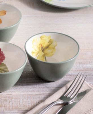 Set of 4 Colorwave Mini Floral Bowls