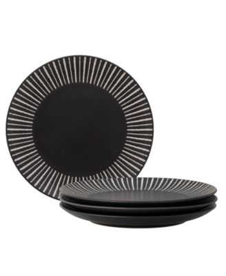 Set of 4 Colorwave Stripe Coupe Accent Plates