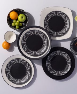 Set of 4 Colorwave Stripe Coupe Accent Plates