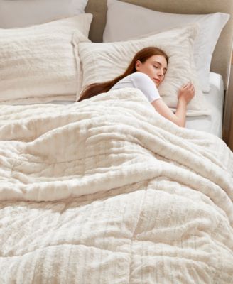 Madison Park Duke Reversible Faux Fur 3-Pc. Comforter Set, Full/Queen