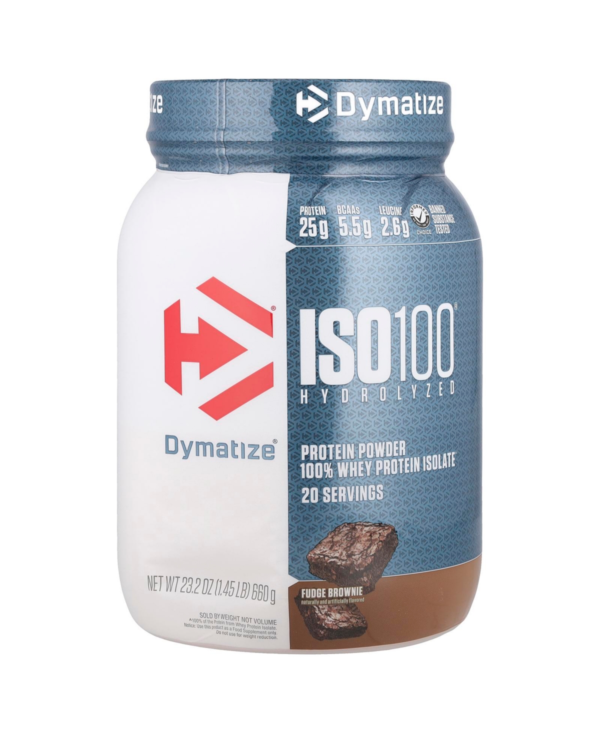 Dymatize ISO100 Hydrolyzed 100% Whey Protein Isolate Fudge Brownie