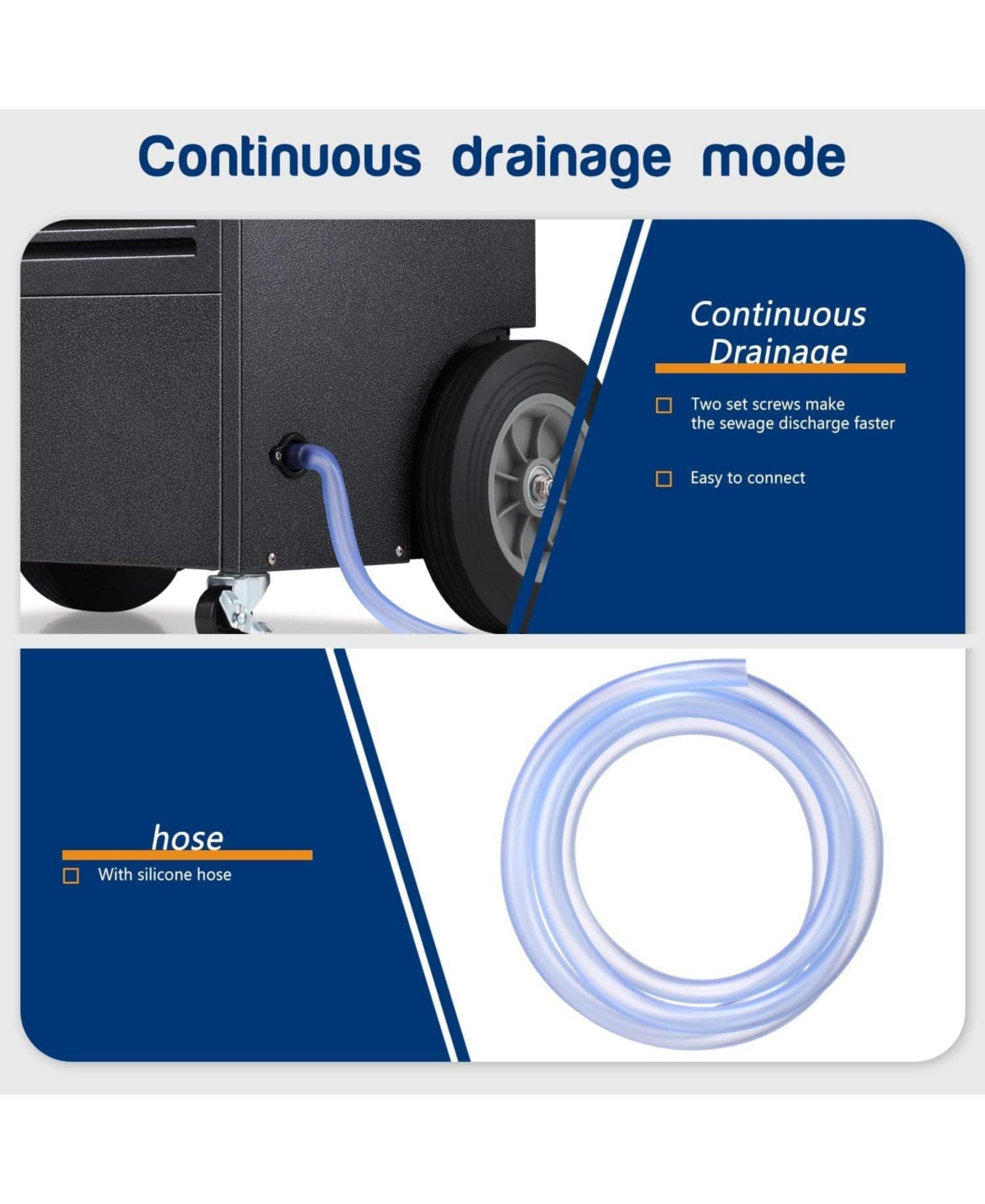 Cowsar Commercial Dehumidifier 190 Pint,with Drain Pump and Hose,for Basement,Factory,Shopping Malls,Continuous Drainage,Automatic Defrost