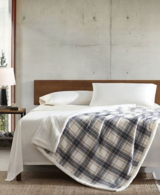 CLOSEOUT! Plaid Cotton Yarn Dye Flannel Reversible Throw, 60" x 50"