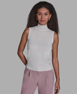 Women's Mock Neck Sleeveless Tank Top