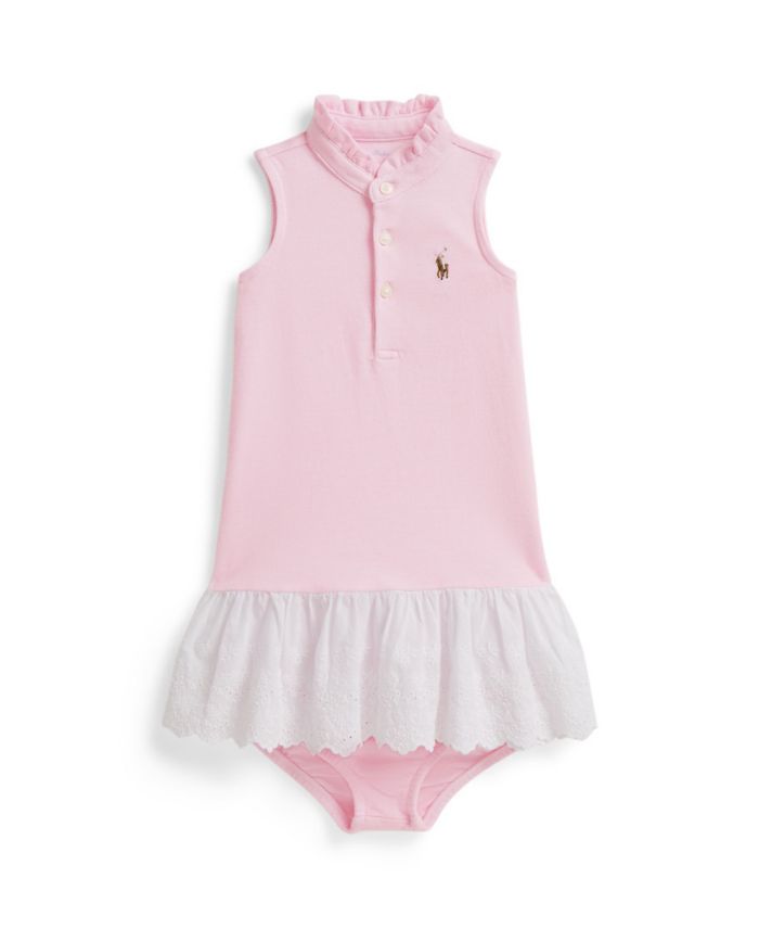 Polo Ralph Lauren Baby Girls' Sleeveless Dress and Bloomer, 2-Piece Set