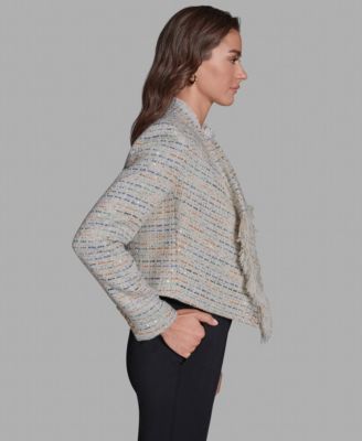 Women's Ruffle Collar Cropped Jacket