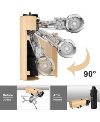 Portable Camping Stove Butane 1400W Gas Stove Collapsible Backpacking Stove for Indoor Outdoor Cooking Hiking and Picnic