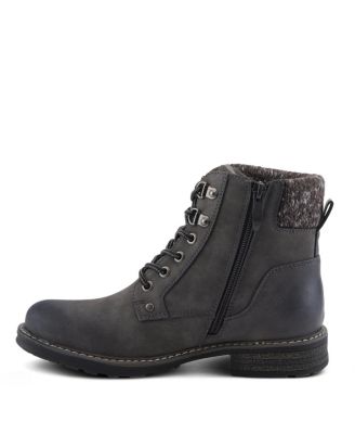 Women s Jadelyn Hiker-Inspired Lace-Up Boots with Sweater Collar and Zipper
