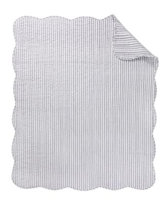 Martha Stripe Reversible Quilted Throw, 50" x 60"