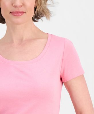 Jeans Women's Cotton Short-Sleeve Scoop-Neck Tee