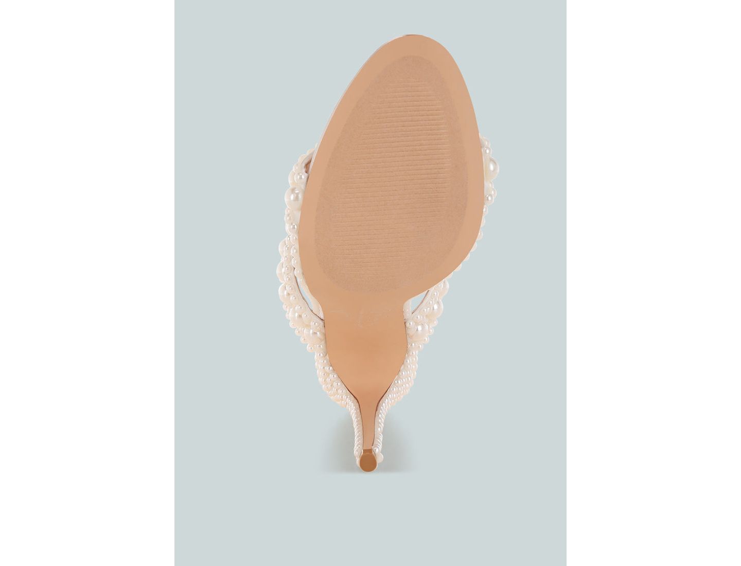 Женские туфли London Rag Ambrin Pearl Embellished Slip On Stiletto Heels, цвет: Белый атласный — фото 3