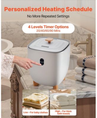 Towel Warmers for Bathroom, 25 L Towel Warmer Bucket with Auto Shut Off for Spa Fits up to 5 Oversized Bath Towels, Blankets, Clothes