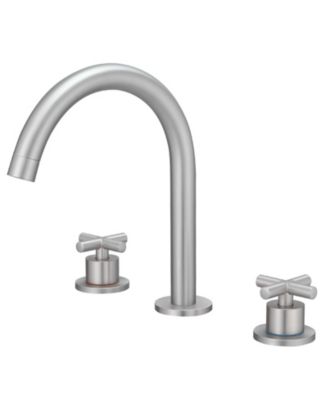 8 in. Widespread Double Handle High Arc Spout Bathroom Faucet in Brushed Nickel