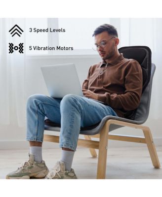 Shiatsu Chair Massager with Heat & Vibration + Cushion Mat Bundle