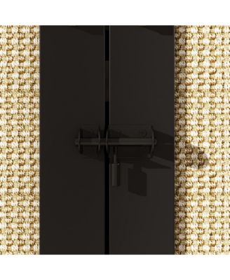 1 PC Wooden Cat Box Enclosure With Lock Sisal Door, Cat Washroom，Storage for Living Room