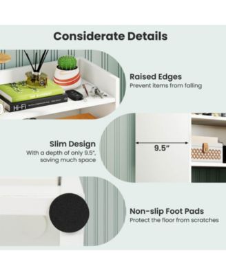 Shoe Storage Cabinet with 2 Flip Drawers, Adjustable Removable Shelves for Entryway