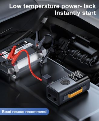 5-in-1 Portable Jump Starter with Air Compressor, 10000mAh Car Battery Booster