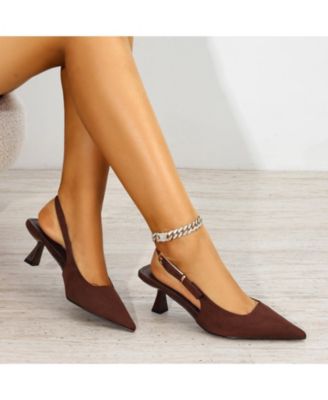 Women's Cassandra Faux Suede Kitten Heels